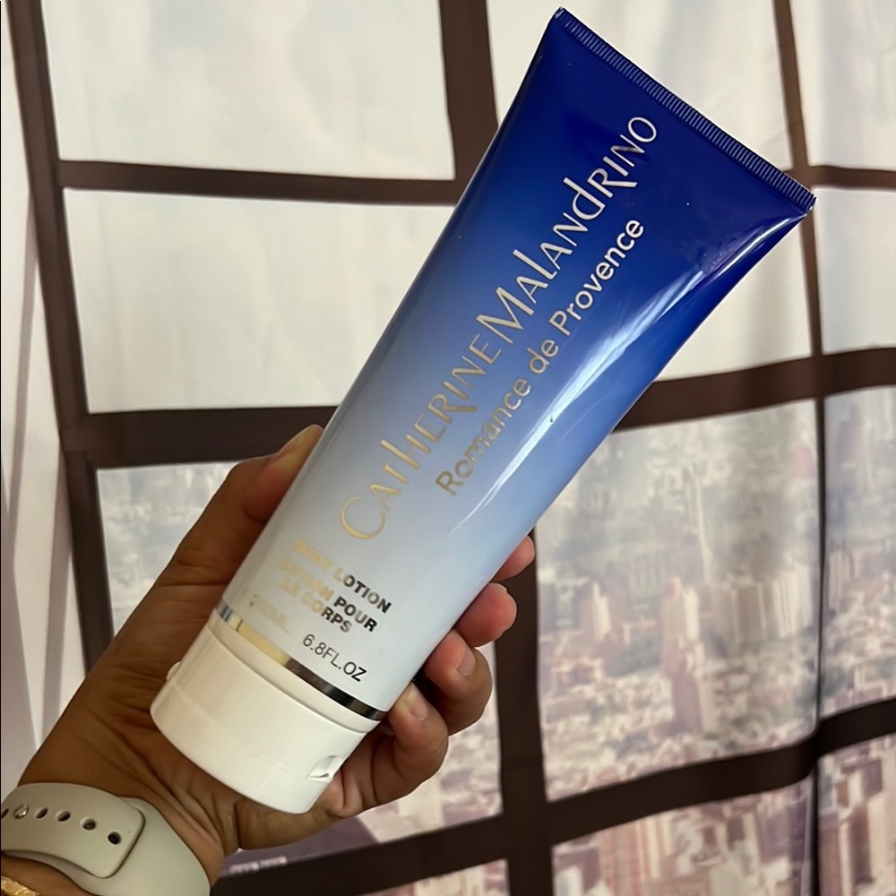 SOLD Catherine Malandrino Blue and White Body Lotion
